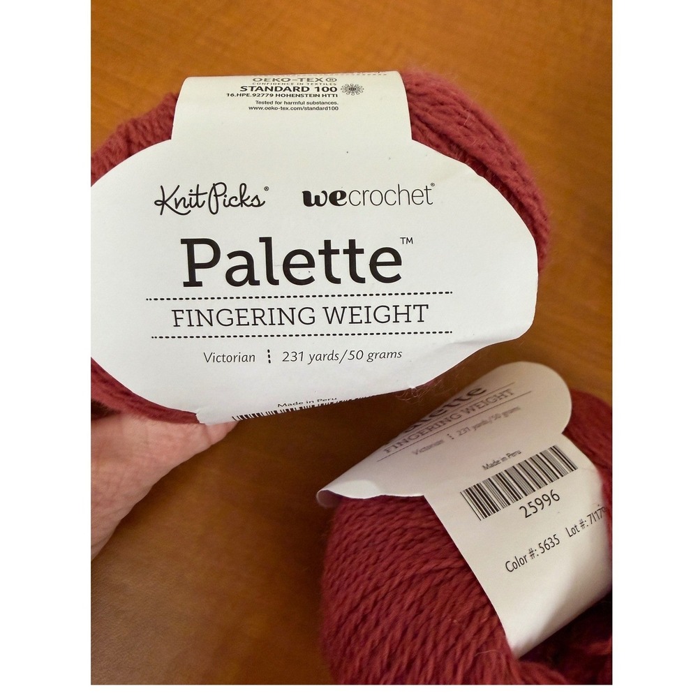 Knit Picks Palette Fingering Weight Yarn Victorian 100% Wool 3 Skeins Lot 711792